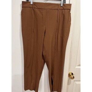 C by One Brown Pull On  Elastic Waist Wide‎ Leg Dress Pants Size Large